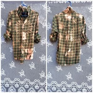 Bleach Distressed Flannel